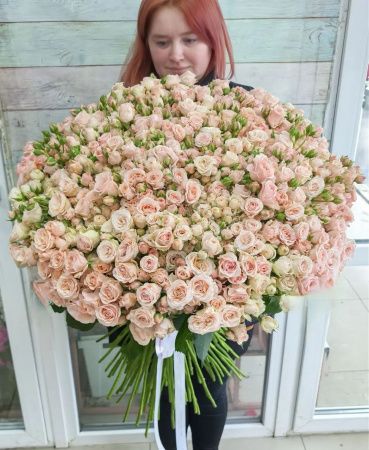 101 кустовая роза Полина 70+ см