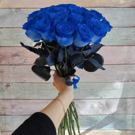 21 роза Эквадор Синяя